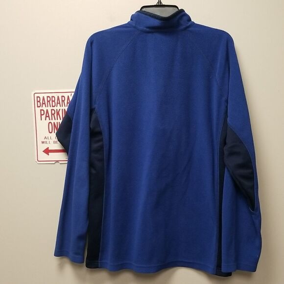 COLUMBIA Lightweight Men's Blue/Black Half zip Fleece Pullover SZ Large - Picture 3 of 4